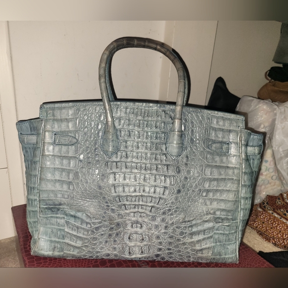 Awesome real crocodile buckle handle bag - Picture 6 of 16